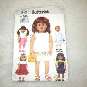Butterick 3491 Clothing for 18" Dolls, American Girl Dolls shorts, jumpe…